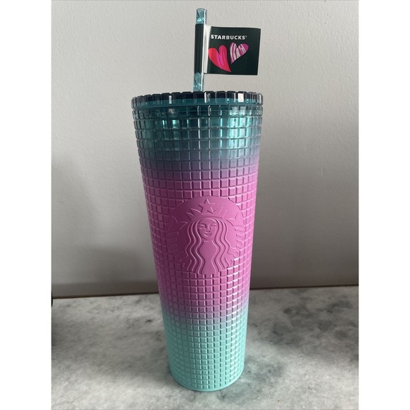 Starbucks Other - *Limited Edition*Starbucks 2024 Ombré Grid Tumbler Valentine’s Day Cold Cup24oz